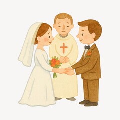 Charming illustrated wedding ceremony