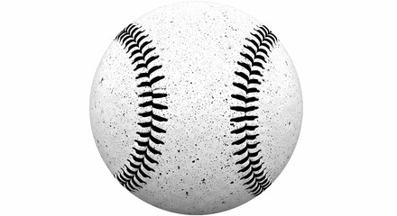 A classic white baseball featuring textured stitching and a clean design, perfect for sports enthusiasts or educational content related to baseball games and activities.