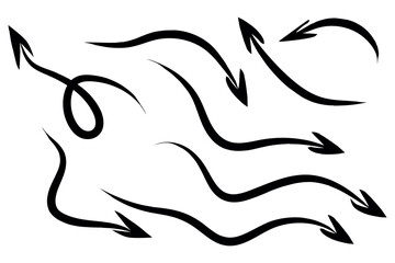 Business element icon in doodle style, arrow, infographic. Isolated vector illustration design. Hand drown business icon. Business idea concept.