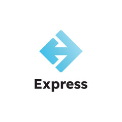 Creative Express Logo Vector Icon Illustration
