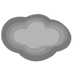 A dark gray cloud icon symbolizing stormy or rainy weather, often used to represent gloomy or cloudy skies.
