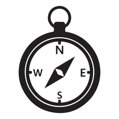 Fototapeta premium Compass illustration isolated on white background, symbolizing navigation, direction, exploration, travel, and guidance for adventure