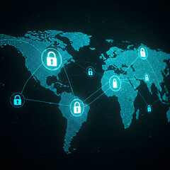 Cybersecurity Concept, Digital Data Protection and Network Security