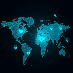 Cybersecurity Concept, Digital Data Protection and Network Security