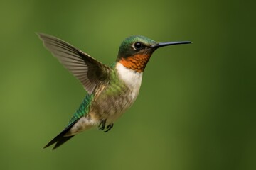 Fototapeta premium Vibrant hummingbird in flight.