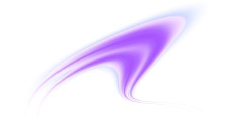 Abstract Purple Light Effect Swirl on Transparent Background
