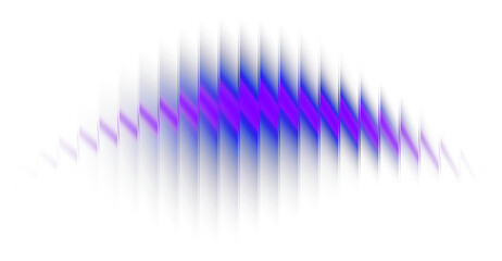 Angular Blue Purple Light Bars, Fractal glass effect, Transparent Background