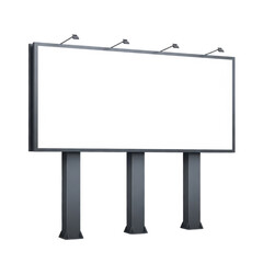 Obraz premium Blank urban billboard isolated on black background for advertisement or marketing content