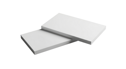 Blank white business cards on clean background for branding and identity concepts