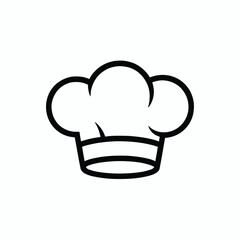 Scalable vector illustration of a classic chef hat icon for culinary designs and food service eps file silhouette White background