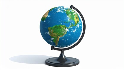 globe on white background