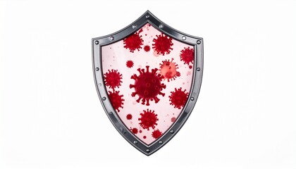 shield with ribbon