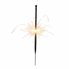 Sparkler Fireworks Isolated On White Background Celebrate New Year Christmas Birthday Party