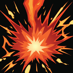 blazing flame fire eksplosion vector, fire eksplosion anime effect
