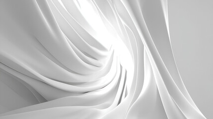 Abstract flowing forms create a dynamic and elegant composition, suggesting movement and a sense of serene sophistication with smooth, undulating surfaces.
