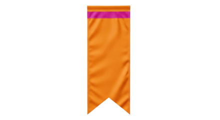Isolated Orange and Pink Banner for Decoration, Festival, and Celebration with No Background