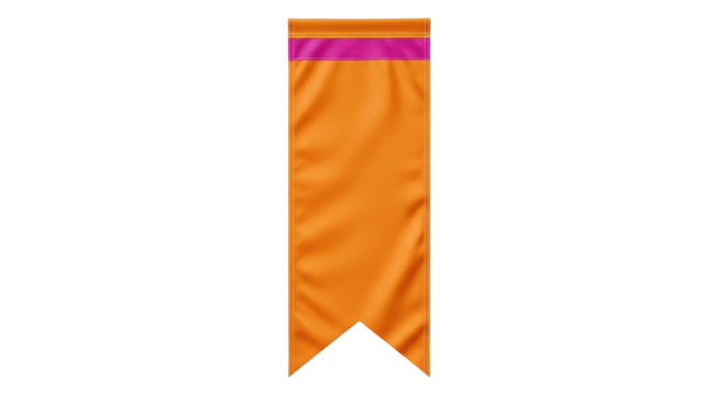 Isolated Orange and Pink Banner for Decoration, Festival, and Celebration with No Background