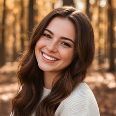 Obraz premium Portrait of happy girl.