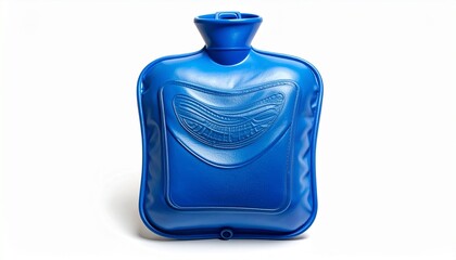 Obraz premium blue plastic bottle on white background