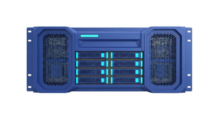Isolated blue server hardware, network attached storage device for data center backups