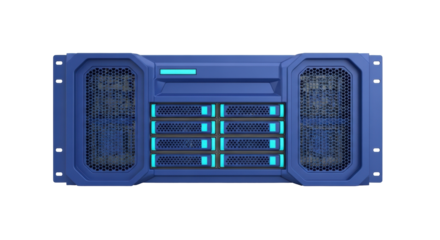 Isolated blue server hardware, network attached storage device for data center backups