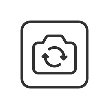 Front & Rear Camera Photo Icon &ndash; Modern, Simple Flat Vector Illustration for Website or Mobile App