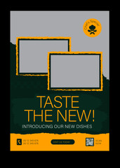 Restaurant Flyer Announcing Delicious New Menu Dishes