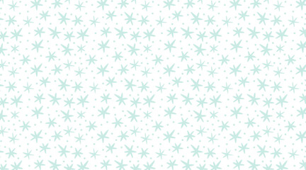 Seamless vector background with blue stars and dots in a playful childlike style on a white background. Flat festive design perfect for kids’ textiles, gift wrap, wallpapers, and holiday stationery.