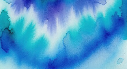 Watercolor painting with blue and purple hues