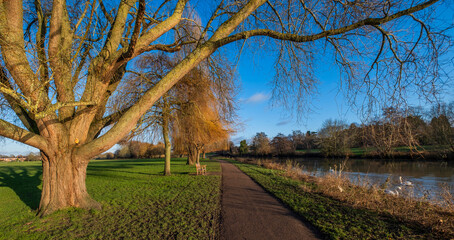 St Nicolas Park Warwick Warwickshire England UK, Alongside River Avon.