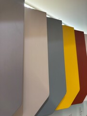 3d render of a set of colorful paper banners