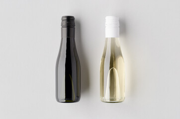 Small red and white wine bottle mockup. Burgundy, alsace, rhone shape.