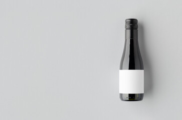 Small red wine bottle mockup. Burgundy, alsace, rhone shape.