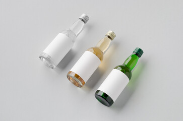 Miniature spirits, liquor bottle mockup