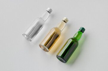 Miniature spirits, liquor bottle mockup