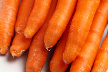 Fresh organic juicy ripe carrots