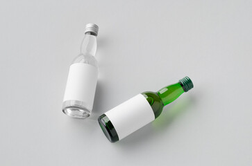 Miniature spirits, liquor bottle mockup