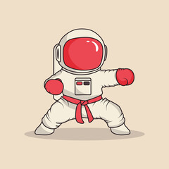 Adorable Astronaut Character Vector Illustration