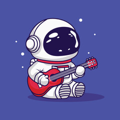 Adorable Astronaut Character Vector Illustration