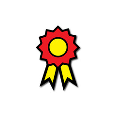 Red Award Ribbon Icon