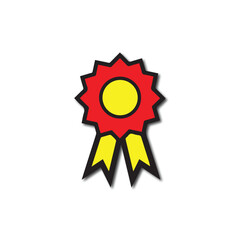 Red Award Ribbon Icon