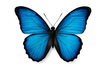 blue butterfly isolated on white background