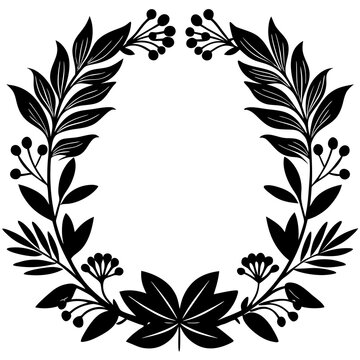 Elegant Botanical Frame Vector | Floral Decorative Design for Printables