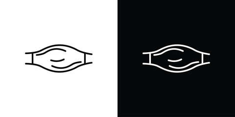 Muscle fiber icon in black line illustration. Design logo for app, UI.
