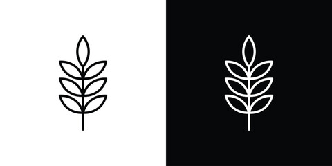 Malt icon in black line illustration. Design logo for app, UI.