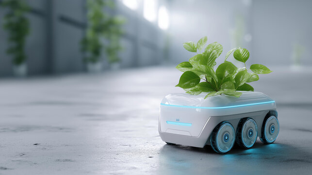 Robotic cleaner for environmental protection, advanced manufacturing in eco-tech, robotics evolution in cleaning systems, industrial automation in green solutions, future engineeri