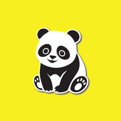 Cute Baby Panda Character Icon
