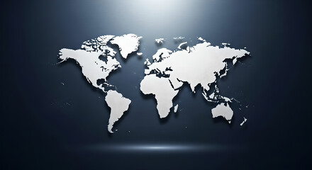 Global Map Illustration for Business Education and Design Projects