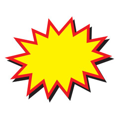Discount Starburst - Pop Art Explosion Shape, Sale and Promotion Design Element