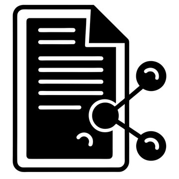 Document Sharing Icon &ndash; File Transfer, Cloud Upload, Data Exchange Vector for Printable Design